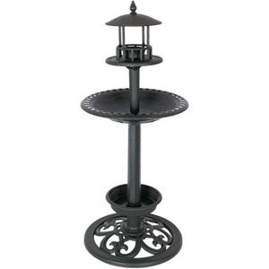 Amazing Plastic Birdbath Bird Feeder with Planter for Garden Lawn Backyard Patio